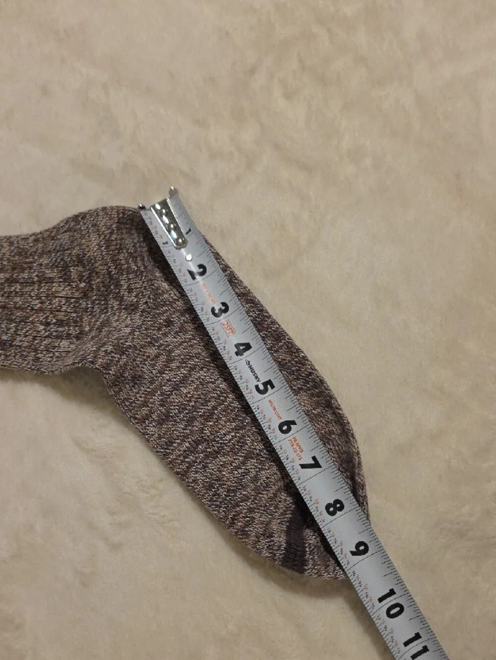 Ralph Lauren Ribbed Marled Crew Socks - Brown (Men's)